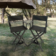 Load image into Gallery viewer, Casual Home Director's Chair, Foldable Style, Suitable For Adults (Set of 2) - Black