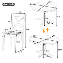 Load image into Gallery viewer, Modern Dining Table Set For 4, Round Table And 4 Kitchen Room Chairs, 5 Piece Kitchen Table Set For Dining Room, Dinette, Breakfast Nook