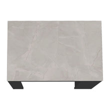 Load image into Gallery viewer, 36" Faux Marble And Wood Kitchen Island With Storage - Black / Gray