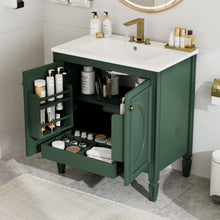 Load image into Gallery viewer, Bathroom Vanity With Sink With 2 Doors And Adjustable Shelf
