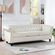 Load image into Gallery viewer, Rolled Arm Chesterfield 3 Seater Sofa