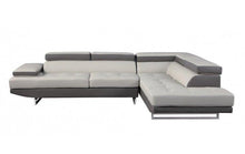 Load image into Gallery viewer, Leather L Shaped 2 Piece Corner Sectional - Gray