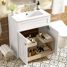 Load image into Gallery viewer, Bathroom Vanity With Sink, Freestanding Storage Cabinet With Handles, Soft Closing Doors