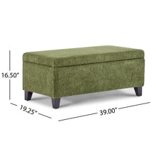 Load image into Gallery viewer, Storage Ottoman With Flip Top Lid - Retro Green