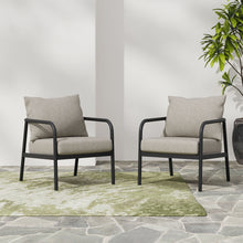 Load image into Gallery viewer, Leora - Modern Minimalist Round Tube Sofa Chair With Cushions - Beige / Black