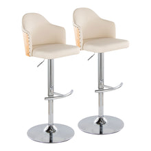 Load image into Gallery viewer, Ahoy - Contemporary Adjustable Barstool, Swivel With Rounded T Footrest (Set of 2)