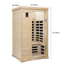 Load image into Gallery viewer, 2 Person Far Infrared Hemlock Indoor Sauna Room - Natural