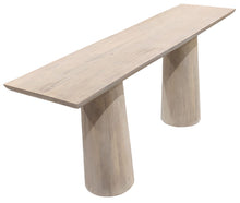 Load image into Gallery viewer, 72" Solid Wood Distressed Double Pedestal Console Table - Natural