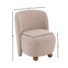 Load image into Gallery viewer, Modern Low Back Accent Upholstered Armless Living Room Chairs, Round Feet