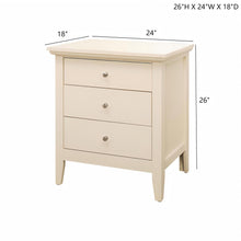 Load image into Gallery viewer, 3 Drawer Nightstand & Dove Tailed Drawers