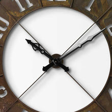 Load image into Gallery viewer, Round Industrial Wall Clock - Brown