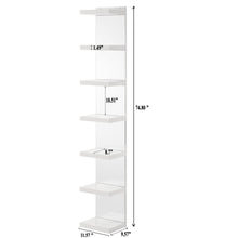 Load image into Gallery viewer, Glam Open Shelving Rack With Mirrored Back For Living Room - Cream / White