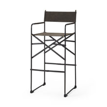 Load image into Gallery viewer, Leather And Metal Bar Chair - Brown