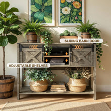 Load image into Gallery viewer, Farmhouse Entryway Table With Sliding Barn Door