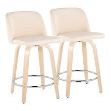 Load image into Gallery viewer, Toriano - Contemporary Fixed Height Counter Stool & Swivel And Round Footrest (Set of 2)