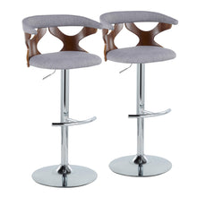Load image into Gallery viewer, Gardenia - Mid Century Modern Adjustable Barstool With Swivel With Rounded T Footrest (Set of 2)