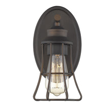 Load image into Gallery viewer, One Light Cage Wall Light - Bronze