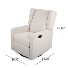 Load image into Gallery viewer, Landau Contemporary Fabric Upholstered Swivel Recliner