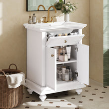 Load image into Gallery viewer, Modern Bathroom Vanity With Tip-Out Drawer And Soft-Close Hinges