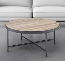 Load image into Gallery viewer, Iron Round Coffee Table - Brown And Black