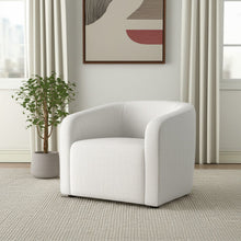 Load image into Gallery viewer, 32" Contemporary Fabric Barrel Club Chair - Off White