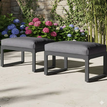 Load image into Gallery viewer, Patio All-Weather Ottomans With Thick Cushions (Set of 2)