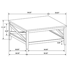 Load image into Gallery viewer, Evanston - Square Coffee Table With Shelf - White