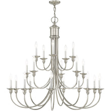 Load image into Gallery viewer, 40" Multi Light Dimmable Chandelier With Shades - Nickel
