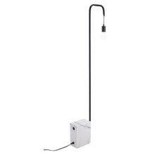 Load image into Gallery viewer, Industrial Marble Bulb Floor Lamp - Black And White