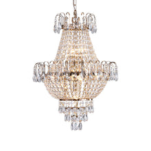 Load image into Gallery viewer, Seven Light Metal Chandelier With Shades - Gold