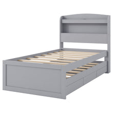 Load image into Gallery viewer, Platform Bed With LED Headboard, Charging Station, Trundle And 2 Drawers