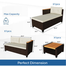 Load image into Gallery viewer, L-Shaped Patio Set With Cushions And Storage Table