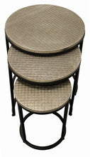 Load image into Gallery viewer, Round Nested Tables (Set of 3) - Black And Silver