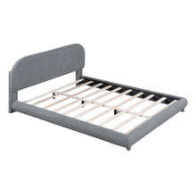 Load image into Gallery viewer, Upholstered Platform Bed With Thick Solid Frame And Stylish Curve-Shaped Design