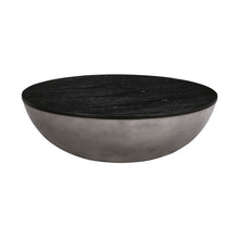 Load image into Gallery viewer, Solid Wood And Concrete Round Coffee Table - Black And Gray
