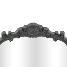 Load image into Gallery viewer, Solid Wood Scalloped Framed Makeup Shaving Tabletop Mirror - Black