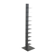 Load image into Gallery viewer, Ten Shelf Modern Tower Bookcase - Dark Gray