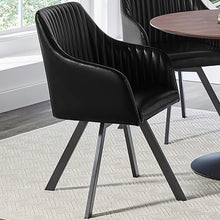 Load image into Gallery viewer, Sloped Arm Swivel Chair - Black