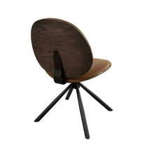 Load image into Gallery viewer, Faux Leather Metal Dining Side Chair - Light Brown