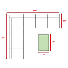 Load image into Gallery viewer, Comfortable Modern Patio Rattan Sectional Set With Cushions