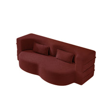 Load image into Gallery viewer, Modern Floor Sleeper Sofa Bed With 2 Pillows, Convertible Twin Size Folding Mattress For Living Room