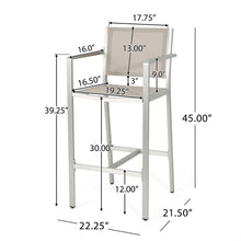 Load image into Gallery viewer, Outdoor Rust Proof Aluminum Barstools (Set of 2)
