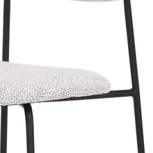 Load image into Gallery viewer, Upholstered Fabric Metal Open Back Dining Side Chair - Gray