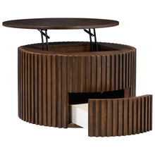 Load image into Gallery viewer, Round Lift Top Coffee Table With Hidden Storage For Living Room