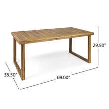 Load image into Gallery viewer, Outdoor 7 Piece Dining Set With Cushions - Sandblasted Natural / Beige