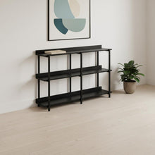 Load image into Gallery viewer, Frame Console Table With Three Shelves - Black