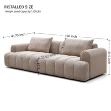 Load image into Gallery viewer, 4 Seater Sectional Sofa For Living Room Spaces - Camel