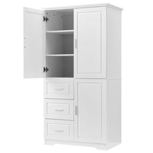Load image into Gallery viewer, Tall And Wide Storage Cabinet With Doors, 3 Drawers