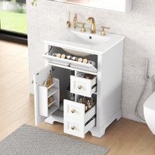 Load image into Gallery viewer, Modern Bathroom Vanity With Sink, 3 Drawers & Cabinet With 2 Tier Door Storage