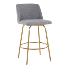 Load image into Gallery viewer, Toriano - Contemporary, Fixed Height Counter Stool With Swivel With Round Footrest (Set of 2)